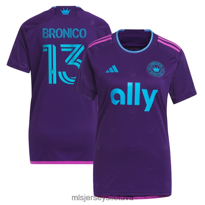 džersis charlotte fc brandt bronico adidas purple 2023 m. karūnos papuošalų komplektas, marškinėlių kopija moterys MLS Jerseys 2LHJZF1244