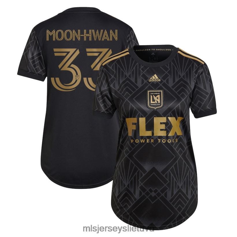 džersis Lafc Kim Moon-Hwan Adidas Black 2022 5 metų jubiliejaus rinkinio replikos žaidėjo megztinis moterys MLS Jerseys 2LHJZF1429