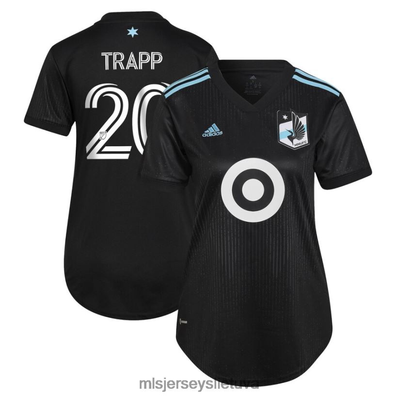 džersis Minesota United fc wil trapp Adidas Black 2022 Minesota Night Kit replikos žaidėjo marškinėliai moterys MLS Jerseys 2LHJZF1257