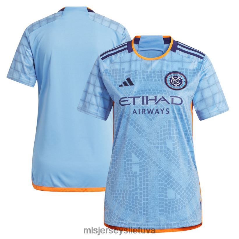 džersis New York City fc Adidas šviesiai mėlyna 2023 m. interboro rinkinio replikos megztinis moterys MLS Jerseys 2LHJZF400