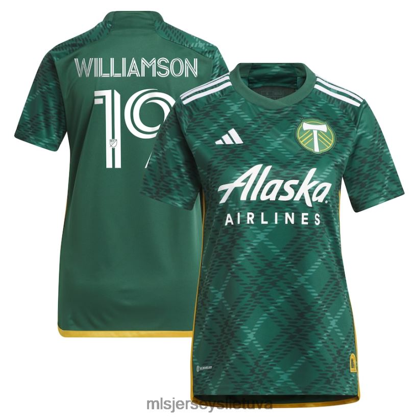 džersis portland timbers eryk Williamson Adidas green 2023 portland pled kit replica jersey moterys MLS Jerseys 2LHJZF1372