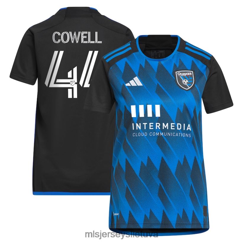 džersis San Jose earthquakes cade Cowell Adidas Blue 2023 Active Fault Jersey kopijos megztinis moterys MLS Jerseys 2LHJZF1462