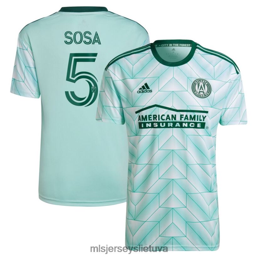 džersis Atlanta United Fc Santiago Sosa Adidas Mint 2022 miško rinkinio replikos žaidėjo marškinėliai vaikai MLS Jerseys 2LHJZF1335