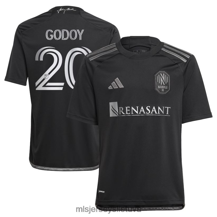 džersis nashville sc anibal godoy adidas black 2023 vyras juodu komplektu replikos žaidėjo megztinis vaikai MLS Jerseys 2LHJZF929