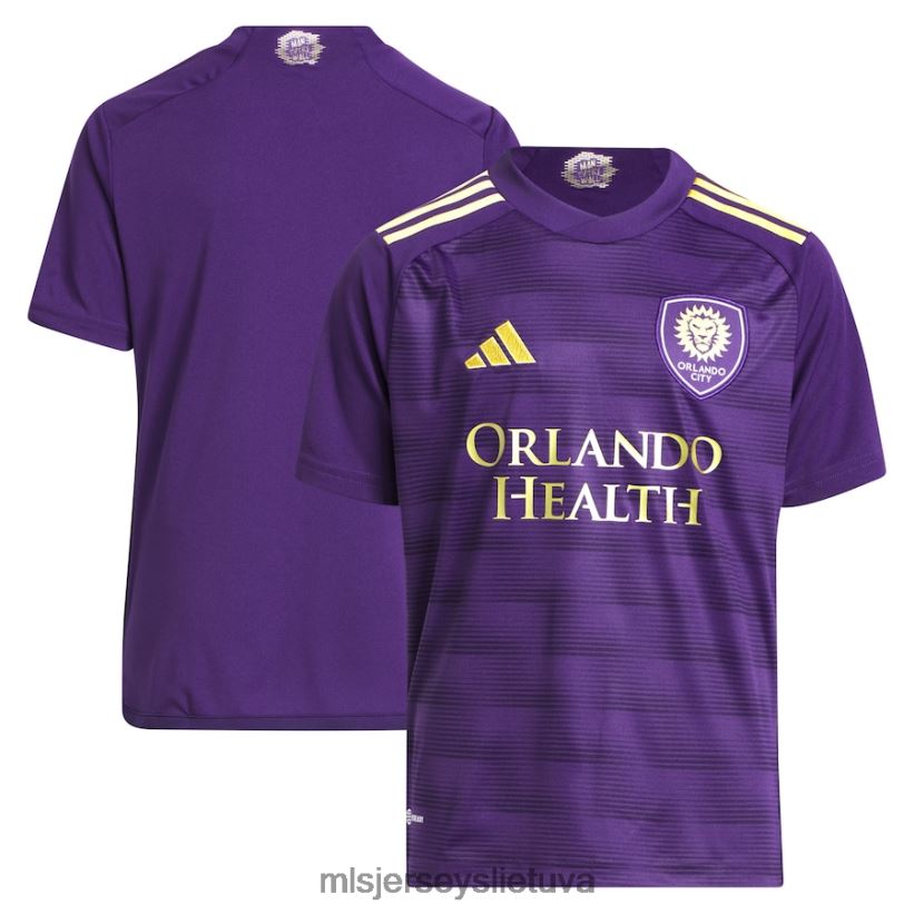 džersis Orlando City sc Adidas purple 2023 sieninio rinkinio marškinėlių kopija vaikai MLS Jerseys 2LHJZF120