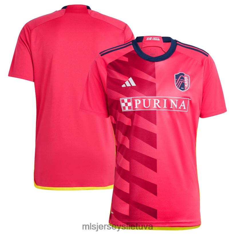 džersis Šv. Louis City sc Adidas raudonas 2023 m. miesto rinkinio marškinėlių kopija vyrų MLS Jerseys 2LHJZF3