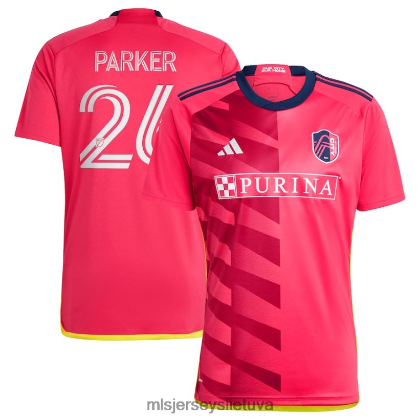 džersis Šv. Louis City sc Tim Parker Adidas Red 2023 spirit komplekto replikos megztinis vyrų MLS Jerseys 2LHJZF562