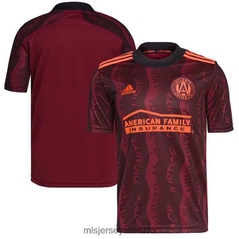 džersis atlanta united fc adidas maroon 2021 unity replikos marškinėliai vyrų MLS Jerseys 2LHJZF373