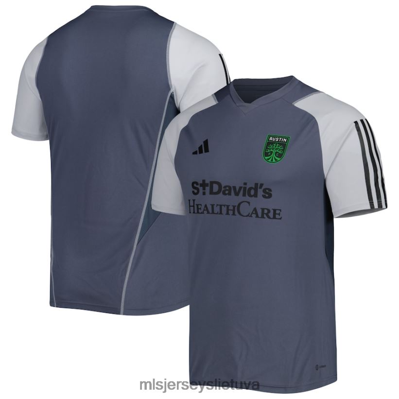 džersis austin fc Adidas pilki 2023 m. lauko treniruočių marškinėliai vyrų MLS Jerseys 2LHJZF278