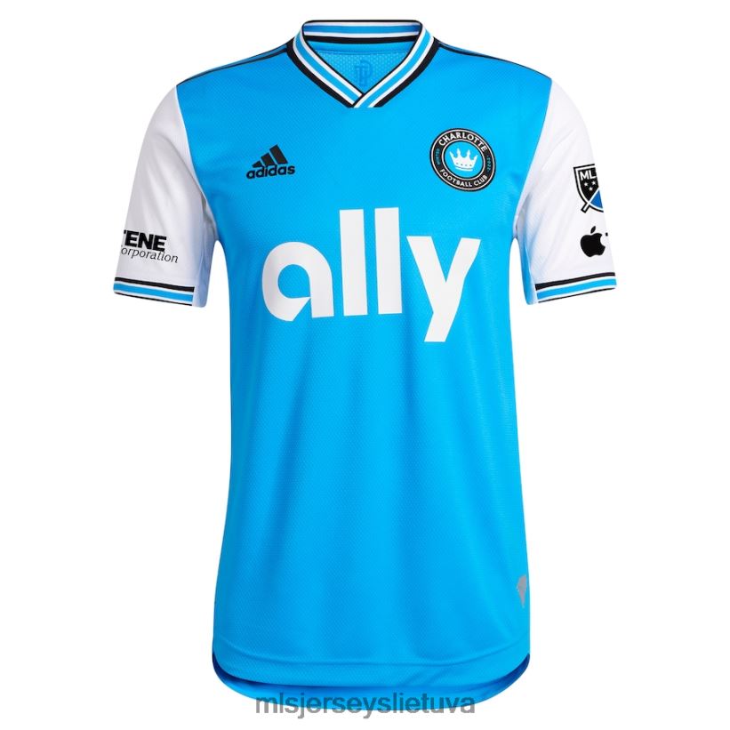 džersis Charlotte fc Ashley Westwood Adidas Blue 2023 naujai nukaldinti autentiški žaidėjo marškinėliai vyrų MLS Jerseys 2LHJZF1031