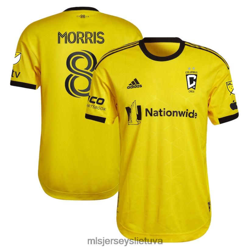 džersis Columbus Crew Aidan Morris Adidas geltonas 2023 aukso standarto rinkinys autentiški žaidėjo marškinėliai vyrų MLS Jerseys 2LHJZF965