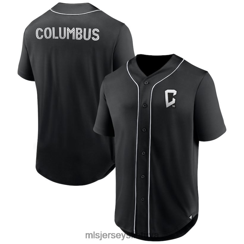 džersis columbus crew fanatics firminis juodas trečiojo laikotarpio madingas beisbolo megztinis su sagomis vyrų MLS Jerseys 2LHJZF231