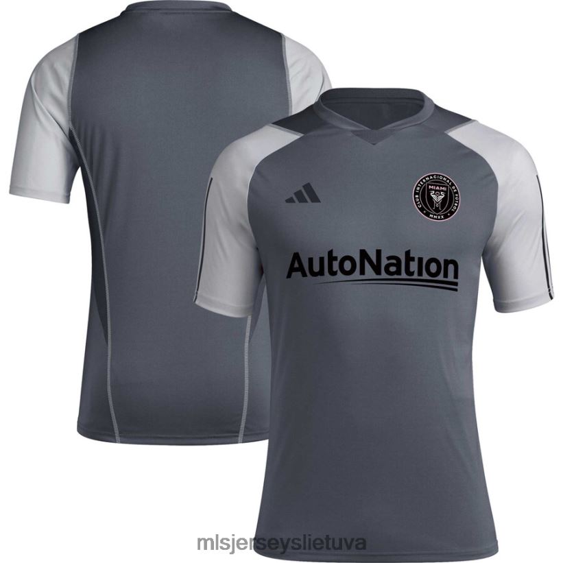džersis inter miami cf Adidas grey 2023 m. lauko treniruočių marškinėliai vyrų MLS Jerseys 2LHJZF466