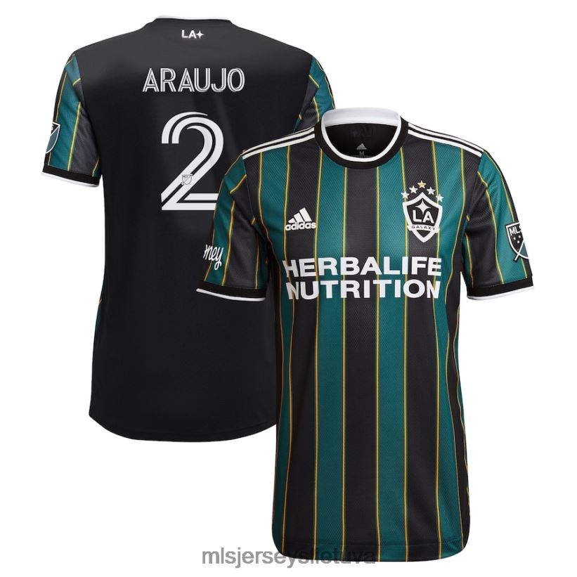 džersis la galaxy Julian Araujo Adidas black 2021 the la galaxy Community kit autentiški žaidėjo marškinėliai vyrų MLS Jerseys 2LHJZF671
