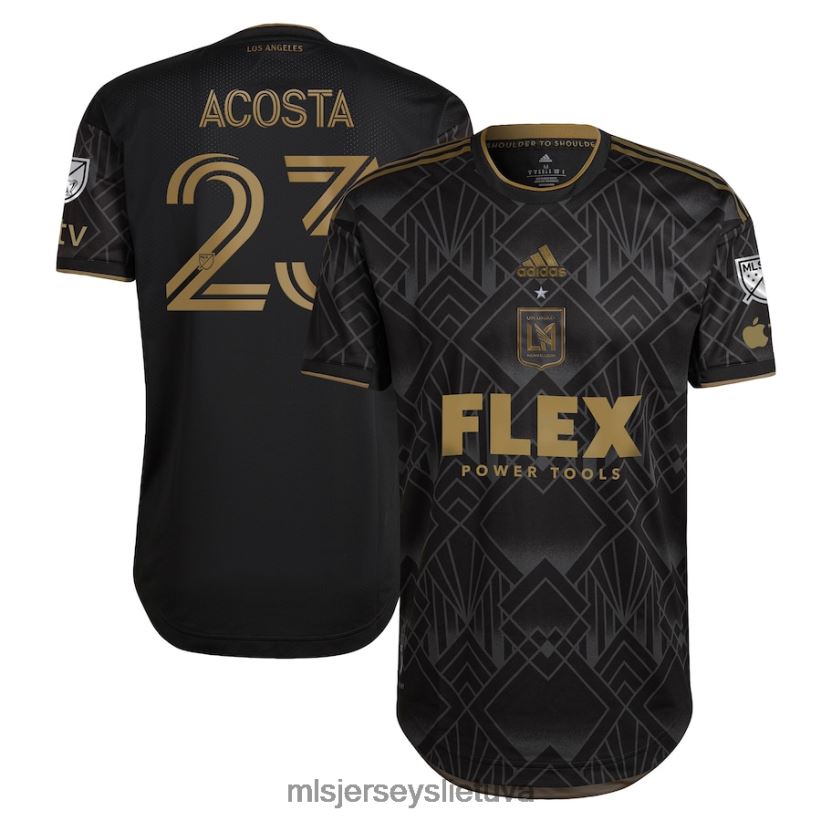 džersis lafc kellyn acosta Adidas juodas 2023 penkerių metų jubiliejaus komplektas autentiškas žaidėjo marškinėliai vyrų MLS Jerseys 2LHJZF1066
