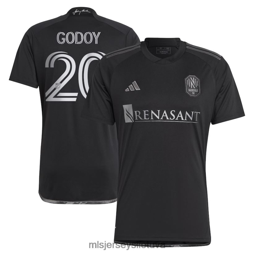 džersis nashville sc anibal godoy adidas black 2023 vyras juodu komplektu replikos žaidėjo megztinis vyrų MLS Jerseys 2LHJZF1092