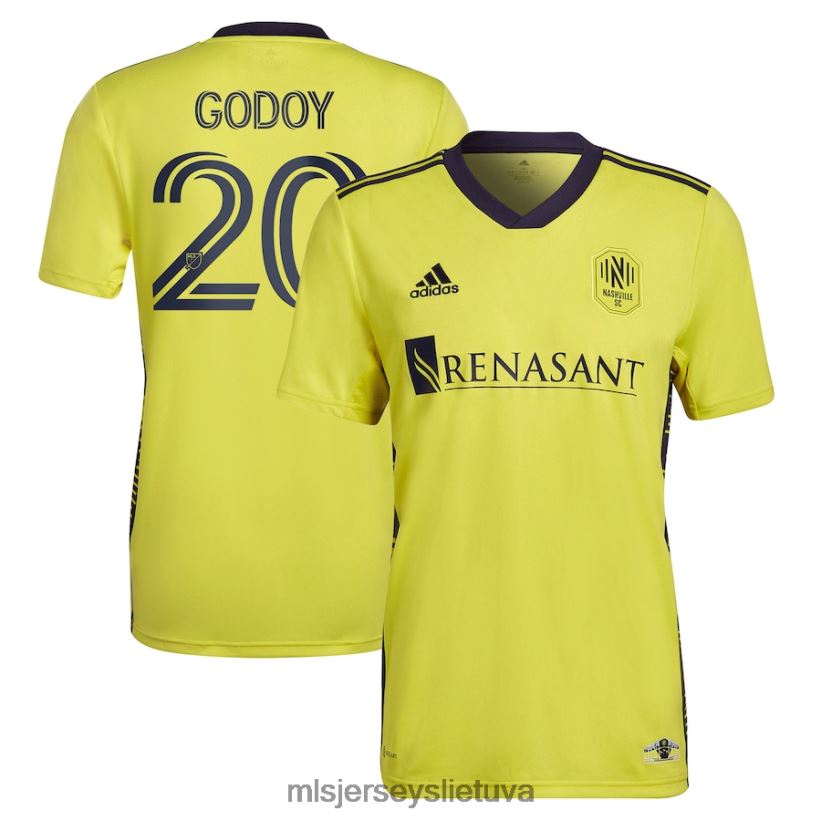 džersis nashville sc anibal godoy adidas yellow 2023 the homecoming kit replika žaidėjo marškinėliai vyrų MLS Jerseys 2LHJZF1172