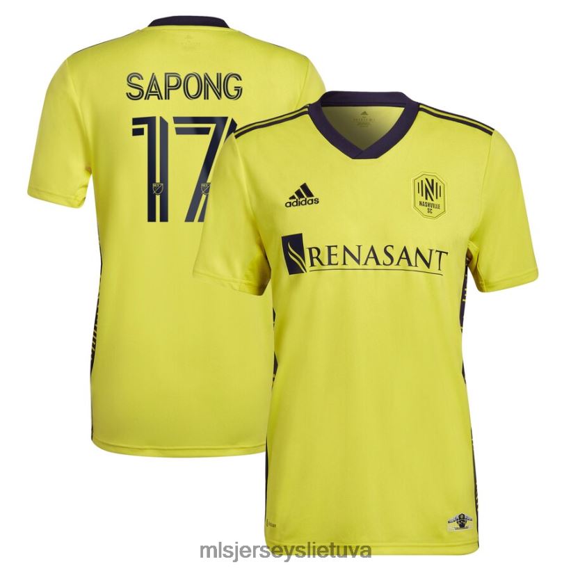 džersis Nashville sc c.j. „sapong Adidas yellow 2022“, „Homecoming Kit“ replikos žaidėjo marškinėliai vyrų MLS Jerseys 2LHJZF1059