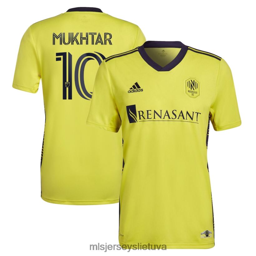 džersis nashville sc hany mukhtar adidas yellow 2022 the homecoming kit replika žaidėjo marškinėliai vyrų MLS Jerseys 2LHJZF486