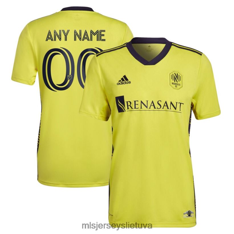 džersis nashville sc Adidas yellow 2022 the homecoming kit replica custom jersey vyrų MLS Jerseys 2LHJZF325