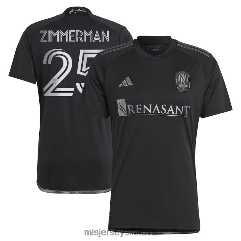 džersis Nashville sc Walker zimmerman Adidas Black 2023 vyras juodu komplektu replikos žaidėjo megztinis vyrų MLS Jerseys 2LHJZF522