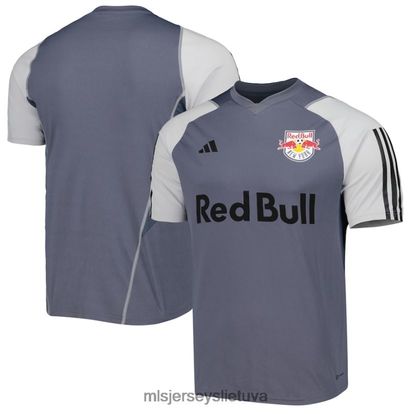 džersis New York Red Buls Adidas Grey 2023 m. lauko treniruočių marškinėliai vyrų MLS Jerseys 2LHJZF237