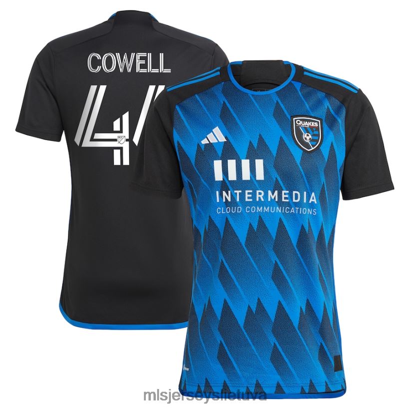 džersis San Jose earthquakes cade Cowell Adidas Blue 2023 Active Fault Jersey kopijos megztinis vyrų MLS Jerseys 2LHJZF1007