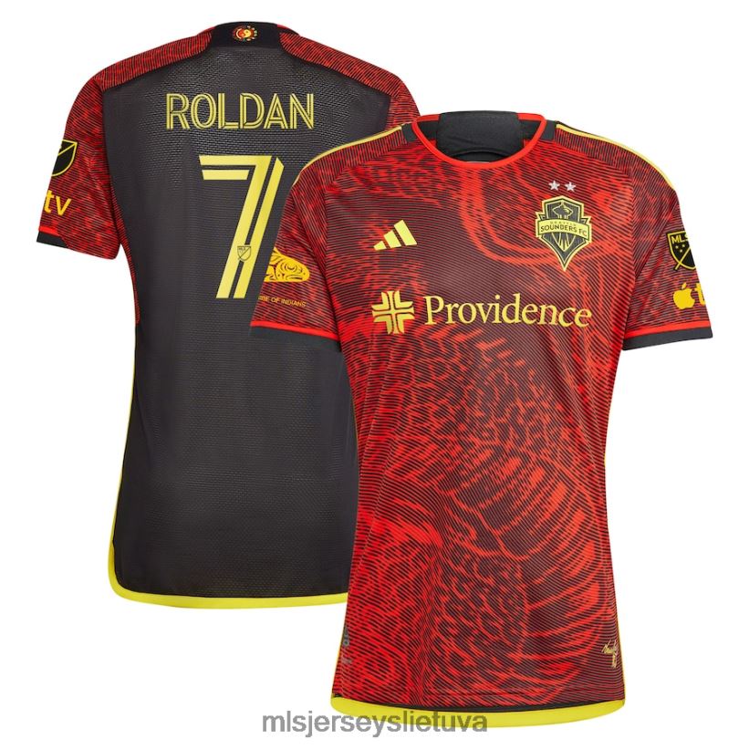 džersis Seattle Sounders fc Cristian Roldan Adidas Red 2023 Bruce Lee komplektas autentiškas džersis vyrų MLS Jerseys 2LHJZF445