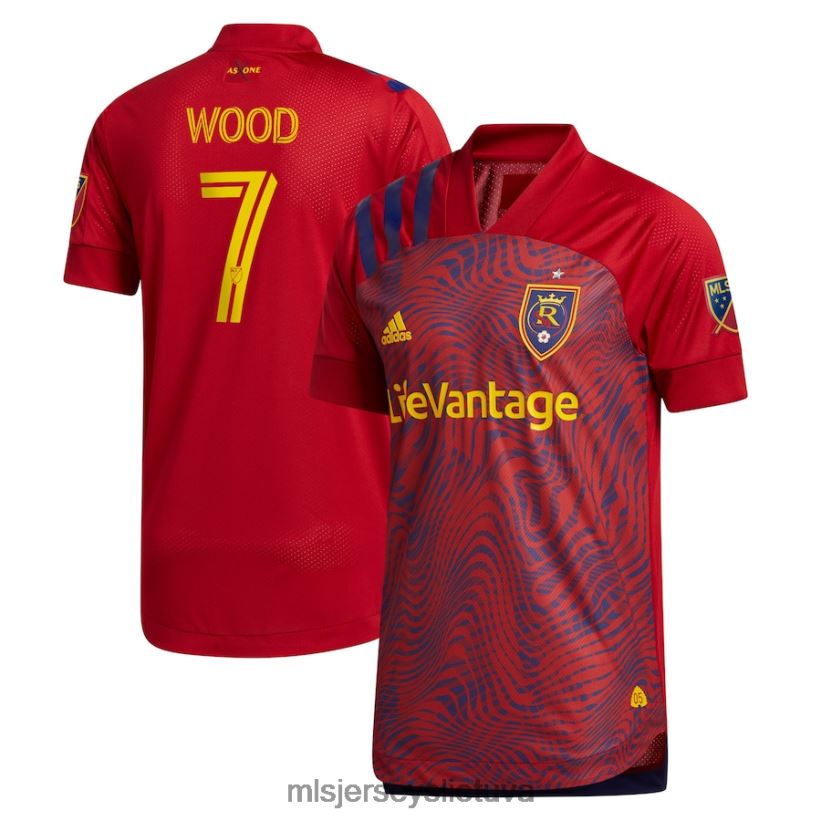 džersis tikras druskos ežeras Bobby Wood Adidas raudonas 2021 m. pirminis autentiškas žaidėjo marškinėliai vyrų MLS Jerseys 2LHJZF1260