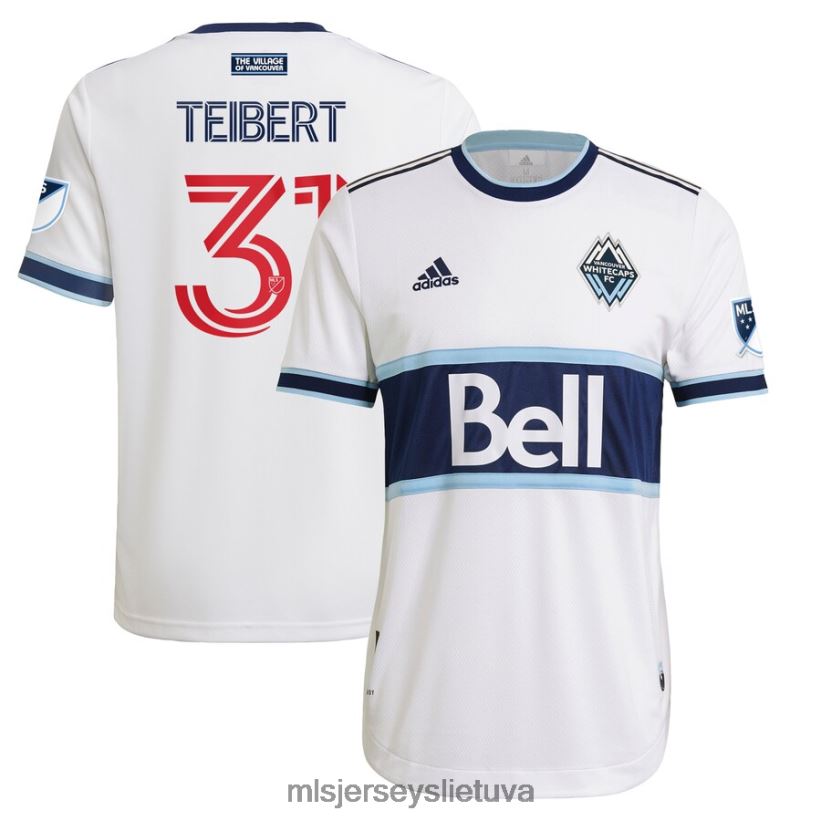 džersis Vankuverio baltos kepurės fc russell teibert adidas white 2021 pirminiai autentiški žaidėjo marškinėliai vyrų MLS Jerseys 2LHJZF1439